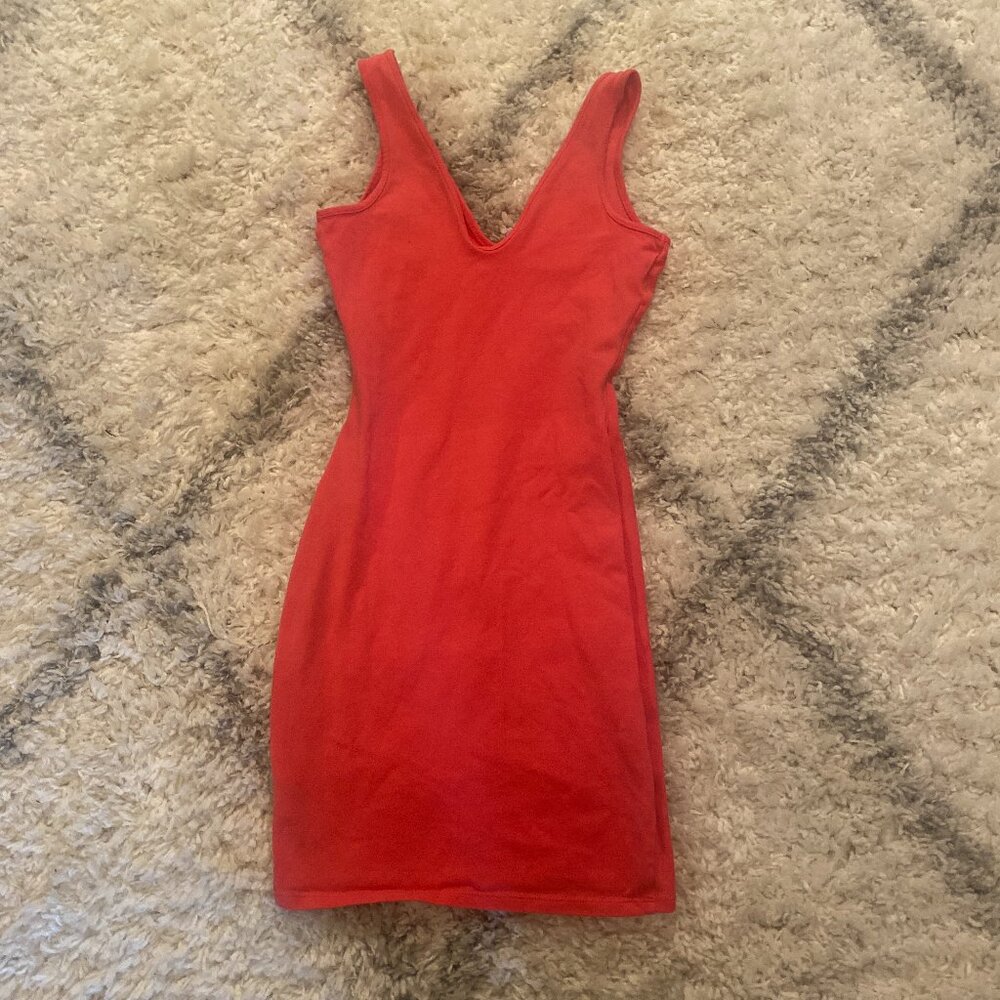 Wild Fable Target Pink V neck bodycon dress size XS